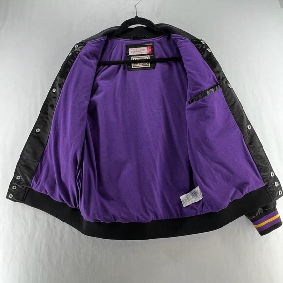 Mitchell & Ness Los Angeles Lakers Youth L 14/16 Varsity Jacket NBA Black/Purple - Picture 4 of 16